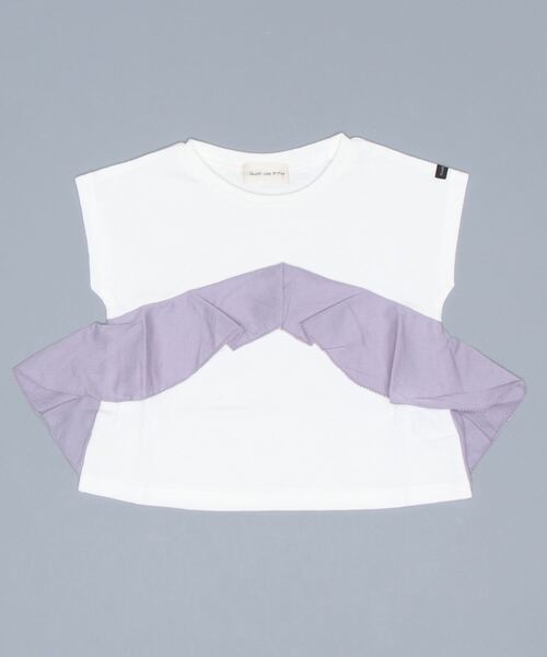 quoti use fith(クゥオティ ユース フィス)の「ベーシック天竺 フリル半袖Tシャツ(Tシャツ/カットソー・キッズ・ベージュ/ピンク/ホワイト・100/90/120/130/110/80)」の17枚目の写真
