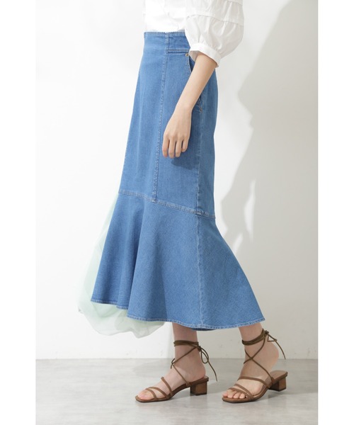 JILL STUART（ジルスチュアート）の「◆ザリアスカート（スカート・レディース・ベージュ/ブルー・2/0/4）」の10枚目の写真