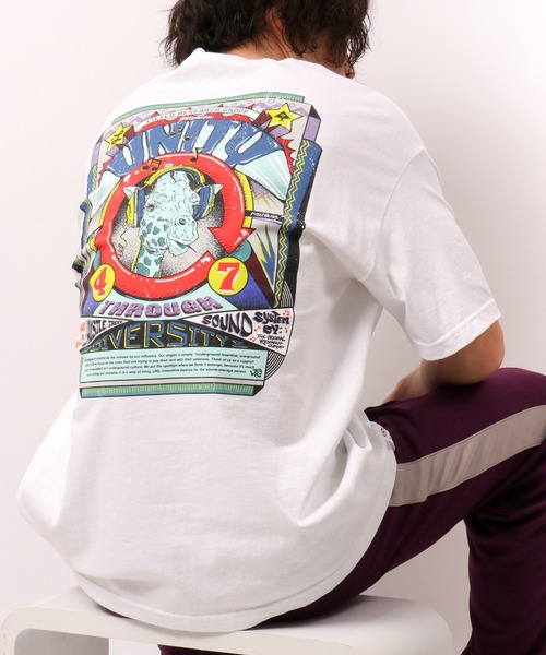 LRG(エルアールジー)の「LRG キリン サウンドシステムカルチャー フロント&バックプリント アニマルTシャツ(Tシャツ/カットソー・メンズ・ホワイト/ブラック系その他・2XL/L/XL/M)」の10枚目の写真