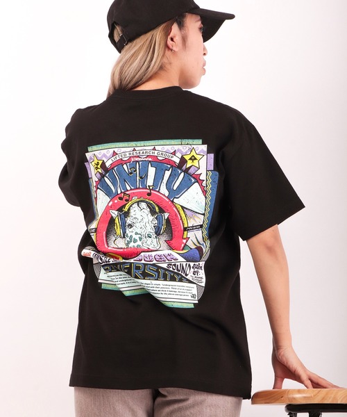 LRG(エルアールジー)の「LRG キリン サウンドシステムカルチャー フロント&バックプリント アニマルTシャツ(Tシャツ/カットソー・メンズ・ホワイト/ブラック系その他・2XL/L/XL/M)」の16枚目の写真