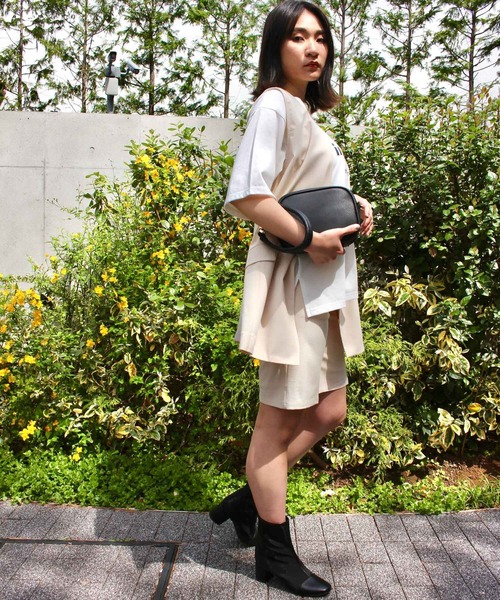 MLI'A（エムリア）の「リネンライクハーフパンツ（その他パンツ・レディース・ブラック/イエロー/アイボリー/ブラウン・FREE）」の7枚目の写真