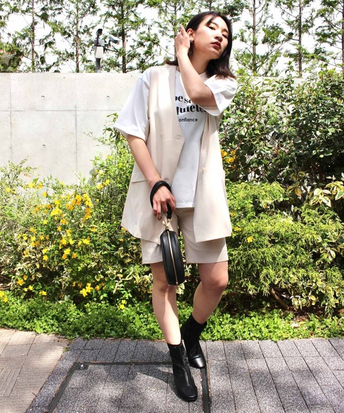 MLI'A（エムリア）の「リネンライクハーフパンツ（その他パンツ・レディース・ブラック/イエロー/アイボリー/ブラウン・FREE）」の10枚目の写真