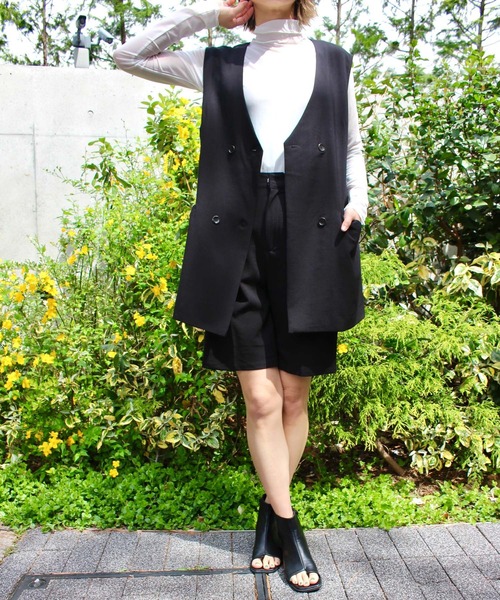 MLI'A（エムリア）の「リネンライクハーフパンツ（その他パンツ・レディース・ブラック/イエロー/アイボリー/ブラウン・FREE）」の12枚目の写真