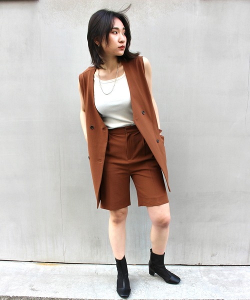 MLI'A（エムリア）の「リネンライクハーフパンツ（その他パンツ・レディース・ブラック/イエロー/アイボリー/ブラウン・FREE）」の19枚目の写真