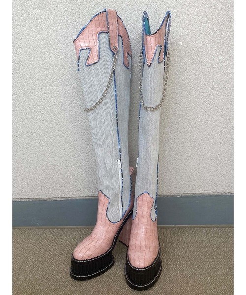 PAMEO POSE（パメオポーズ）の「Meta Boots（ブーツ・レディース・ブラック/ピンク/ブルー・37/38/39）」の20枚目の写真