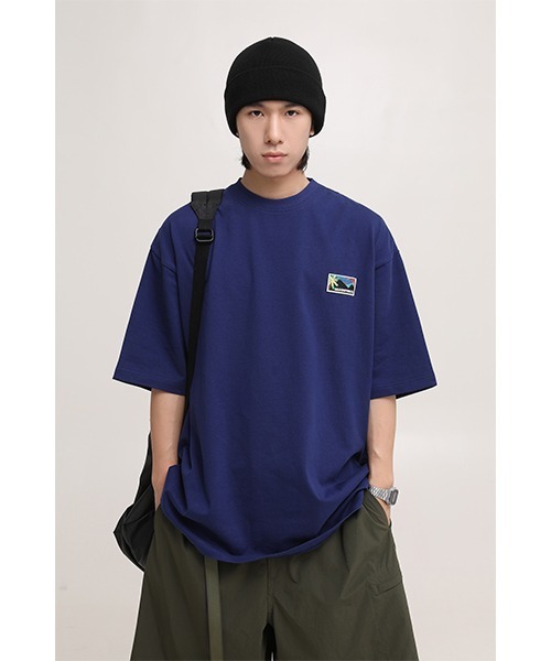 MASONPRINCE(メイソンプリンス)の「【MASONPRINCE】Oversized back print brand logo TEE DT3143(Tシャツ/カットソー・メンズ・ホワイト/ブラック/ベージュ/ネイビー/グリーン・S/M/L)」の5枚目の写真
