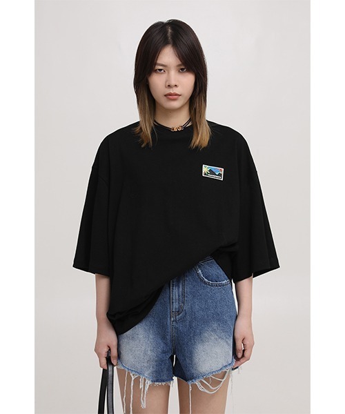 MASONPRINCE(メイソンプリンス)の「【MASONPRINCE】Oversized back print brand logo TEE DT3143(Tシャツ/カットソー・メンズ・ホワイト/ブラック/ベージュ/ネイビー/グリーン・S/M/L)」の2枚目の写真