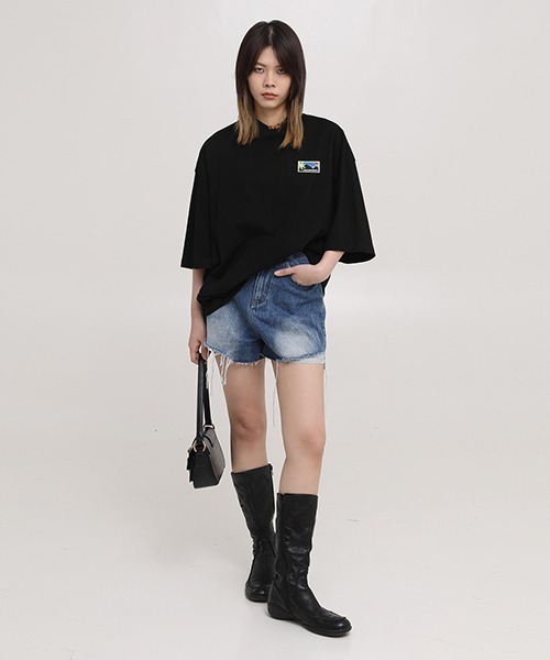 MASONPRINCE(メイソンプリンス)の「【MASONPRINCE】Oversized back print brand logo TEE DT3143(Tシャツ/カットソー・メンズ・ホワイト/ブラック/ベージュ/ネイビー/グリーン・S/M/L)」の15枚目の写真