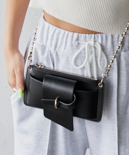 BLONDEY（ブロンディ）の「ウォレットチェーンバッグ（ショルダーバッグ・レディース・ピンク/ホワイト/グリーン/ブラック・FREE）」の3枚目の写真
