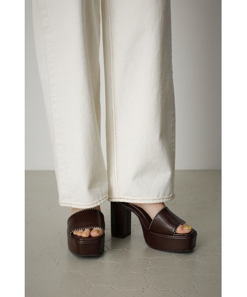 AZUL by moussy(アズールバイマウジー)の「DIAGONAL STRIPES SANDALS/ダイアゴナルストライプサンダル(サンダル・レディース・ブラック/ブラウン・SMALL/MEDIUM/LARGE)」の11枚目の写真