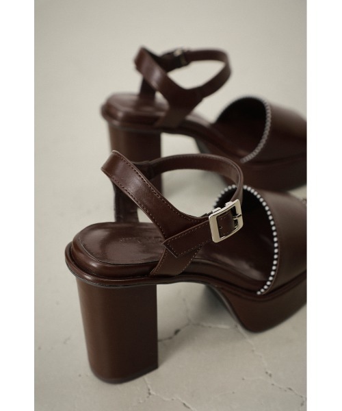 AZUL by moussy(アズールバイマウジー)の「DIAGONAL STRIPES SANDALS/ダイアゴナルストライプサンダル(サンダル・レディース・ブラック/ブラウン・SMALL/MEDIUM/LARGE)」の8枚目の写真
