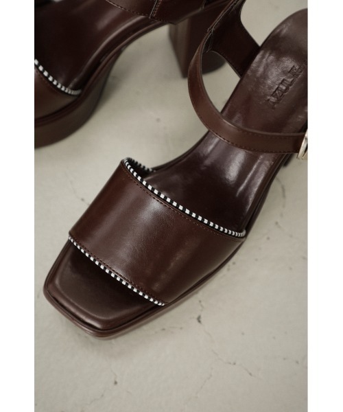 AZUL by moussy(アズールバイマウジー)の「DIAGONAL STRIPES SANDALS/ダイアゴナルストライプサンダル(サンダル・レディース・ブラック/ブラウン・SMALL/MEDIUM/LARGE)」の10枚目の写真