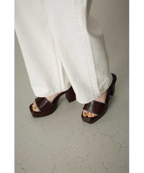 AZUL by moussy(アズールバイマウジー)の「DIAGONAL STRIPES SANDALS/ダイアゴナルストライプサンダル(サンダル・レディース・ブラック/ブラウン・SMALL/MEDIUM/LARGE)」の12枚目の写真
