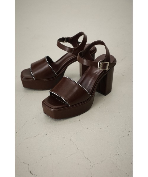 AZUL by moussy(アズールバイマウジー)の「DIAGONAL STRIPES SANDALS/ダイアゴナルストライプサンダル(サンダル・レディース・ブラック/ブラウン・SMALL/MEDIUM/LARGE)」の15枚目の写真