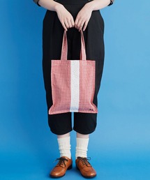 Malle | malle ギンガムパッチワーク 刺繍バッグ(トートバッグ)
