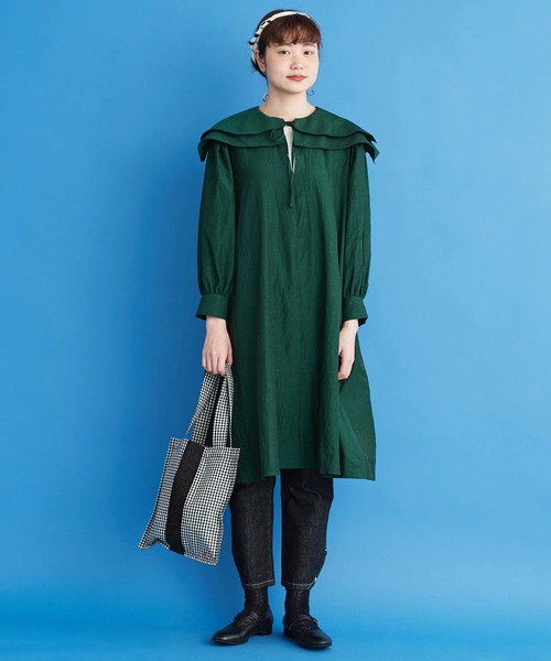 Malle(マル)の「malle ギンガムパッチワーク 刺繍バッグ(トートバッグ・レディース・ブラック/レッド・FREE)」の9枚目の写真