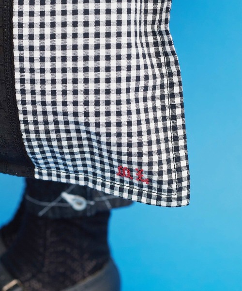 Malle(マル)の「malle ギンガムパッチワーク 刺繍バッグ(トートバッグ・レディース・ブラック/レッド・FREE)」の14枚目の写真