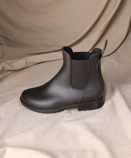 ORiental TRaffic（オリエンタルトラフィック）の「晴れの日も雨の日も使える【ORiental TRaffic】サイドゴアラバーレインブーツ（ブーツ・レディース・ブラック/ブラウン・M/L/S/XL）」の5枚目の写真