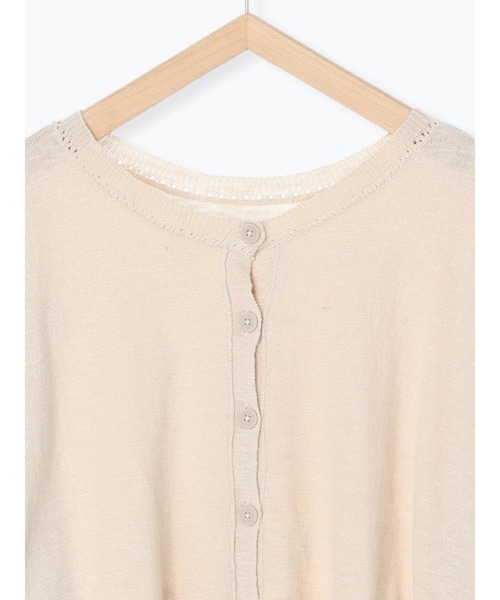 Samansa Mos2（サマンサ モスモス）の「スラブヤーン前後着カーディガン（カーディガン/ボレロ・レディース・ブラック/モカ/キナリ・ﾌﾘ-）」の10枚目の写真