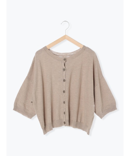 Samansa Mos2（サマンサ モスモス）の「スラブヤーン前後着カーディガン（カーディガン/ボレロ・レディース・ブラック/モカ/キナリ・ﾌﾘ-）」の13枚目の写真