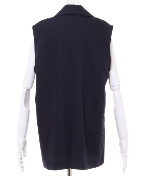 INGNI（イング）の「金ボタン／ジレ（ノーカラージャケット・レディース・ネイビー/アイボリー・M）」の13枚目の写真