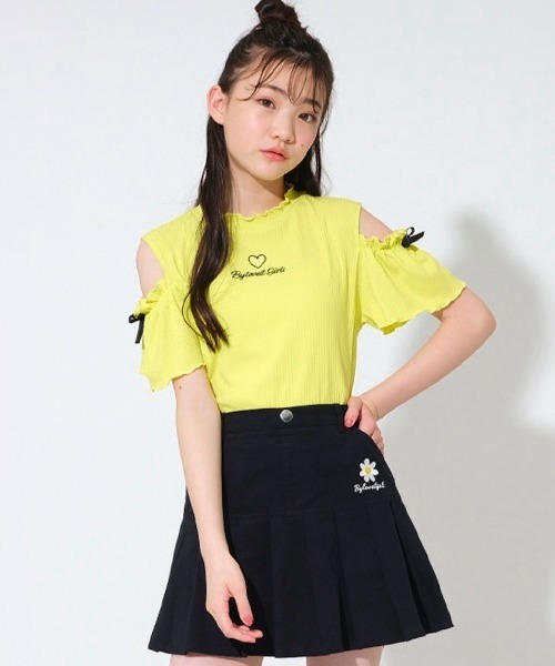 by LOVEiT（バイラビット）の「メロー肩スリット半袖Tシャツ（Tシャツ/カットソー・キッズ・ホワイト/ピンク/イエロー・140cm/130cm/160cm/120cm/150cm）」の15枚目の写真