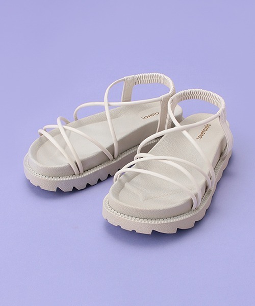 LOVETOXIC（ラブトキシック）の「ナローストラップサンダル（スニーカー・キッズ・アイボリー/ピンク/ブラック・M/S/L）」の2枚目の写真