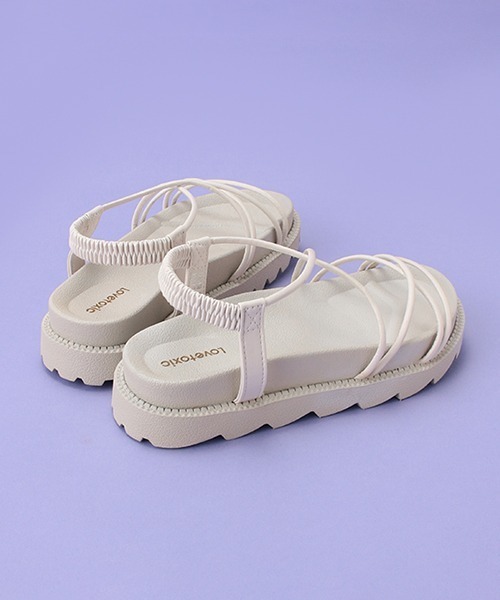 LOVETOXIC（ラブトキシック）の「ナローストラップサンダル（スニーカー・キッズ・アイボリー/ピンク/ブラック・M/S/L）」の9枚目の写真
