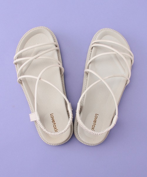 LOVETOXIC（ラブトキシック）の「ナローストラップサンダル（スニーカー・キッズ・アイボリー/ピンク/ブラック・M/S/L）」の8枚目の写真