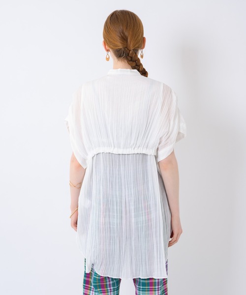 Paradise Picnic（パラダイスピクニック）の「Lallia Mu ワッシャーシアーシャツチュニック（シャツ/ブラウス・レディース・ブラック/ホワイト・FREE）」の16枚目の写真