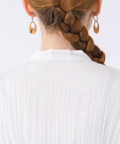 Paradise Picnic（パラダイスピクニック）の「Lallia Mu ワッシャーシアーシャツチュニック（シャツ/ブラウス・レディース・ブラック/ホワイト・FREE）」の21枚目の写真