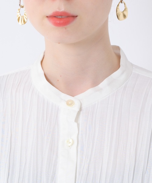 Paradise Picnic（パラダイスピクニック）の「Lallia Mu ワッシャーシアーシャツチュニック（シャツ/ブラウス・レディース・ブラック/ホワイト・FREE）」の8枚目の写真