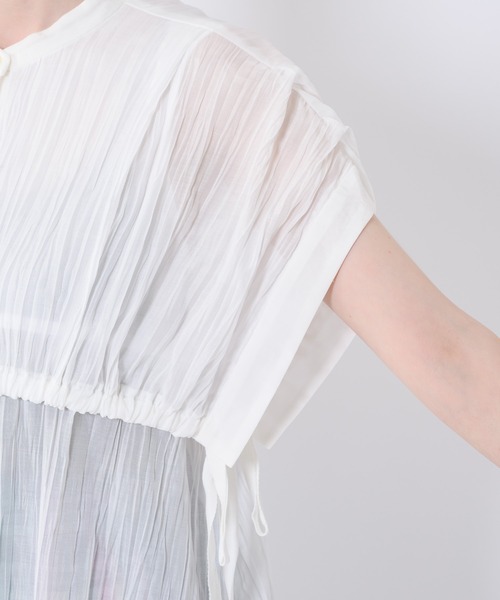 Paradise Picnic（パラダイスピクニック）の「Lallia Mu ワッシャーシアーシャツチュニック（シャツ/ブラウス・レディース・ブラック/ホワイト・FREE）」の11枚目の写真