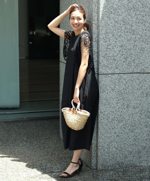 Jines（ジネス）の「【ATELIER BRUGGE】ヤシの葉×コットンロープ×牛革カゴバッグ（かごバッグ・レディース・ブラック/キャメル・FREE）」の22枚目の写真