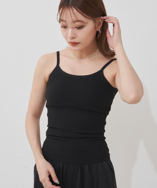 VANNIE U(ヴァニーユー)の「キャミペチインナーセット カップ付きキャミソール/ショートぺチパンツ(キャミソール・レディース・ブラック/ベージュ・FREE)」の4枚目の写真