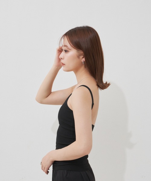 VANNIE U(ヴァニーユー)の「キャミペチインナーセット カップ付きキャミソール/ショートぺチパンツ(キャミソール・レディース・ブラック/ベージュ・FREE)」の5枚目の写真