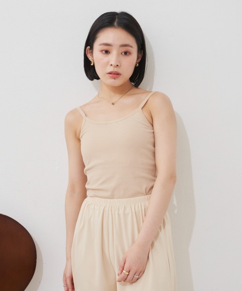 VANNIE U(ヴァニーユー)の「キャミペチインナーセット カップ付きキャミソール/ショートぺチパンツ(キャミソール・レディース・ブラック/ベージュ・FREE)」の14枚目の写真