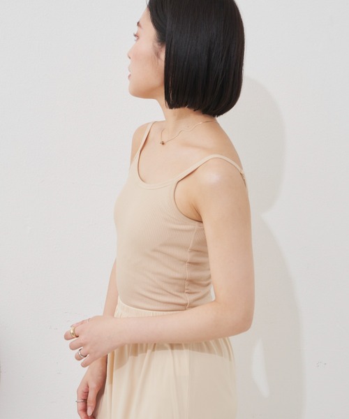 VANNIE U(ヴァニーユー)の「キャミペチインナーセット カップ付きキャミソール/ショートぺチパンツ(キャミソール・レディース・ブラック/ベージュ・FREE)」の15枚目の写真