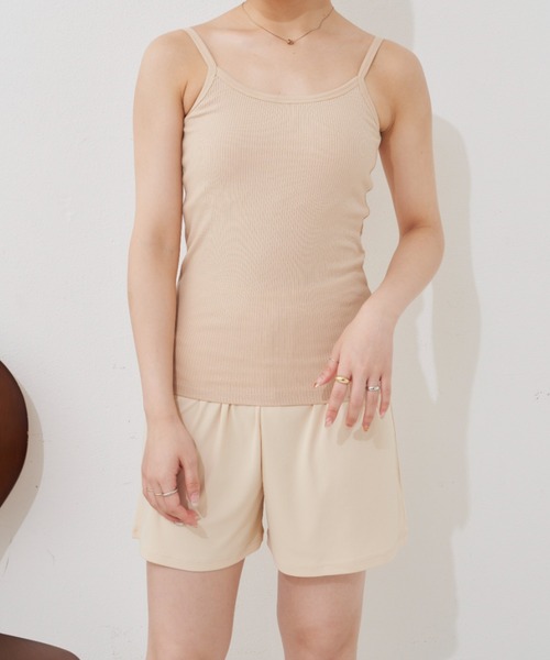 VANNIE U(ヴァニーユー)の「キャミペチインナーセット カップ付きキャミソール/ショートぺチパンツ(キャミソール・レディース・ブラック/ベージュ・FREE)」の17枚目の写真