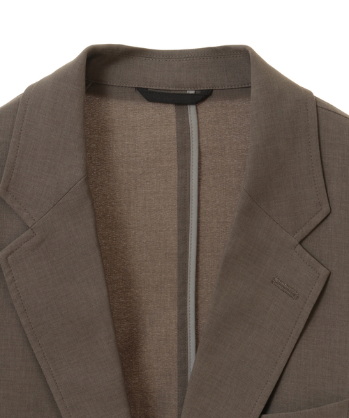 MEN'S MELROSE（メンズメルローズ）の「リフラクスポプリンセットアップジャケット（テーラードジャケット・メンズ・ブラック/モカ・2/4/3）」の3枚目の写真