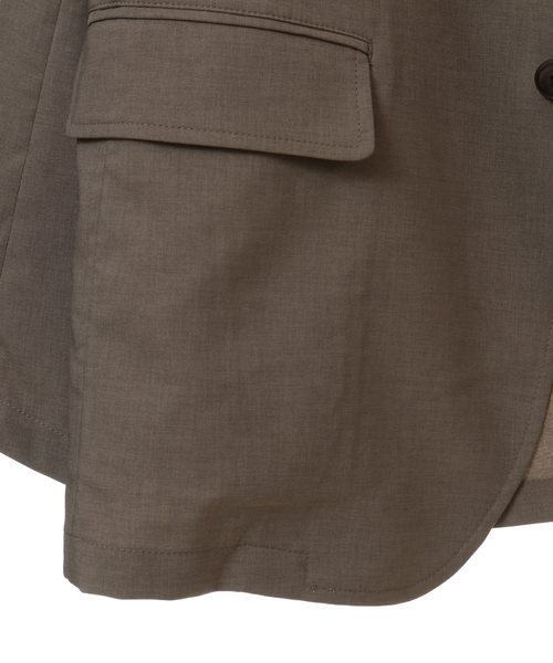 MEN'S MELROSE（メンズメルローズ）の「リフラクスポプリンセットアップジャケット（テーラードジャケット・メンズ・ブラック/モカ・2/4/3）」の5枚目の写真