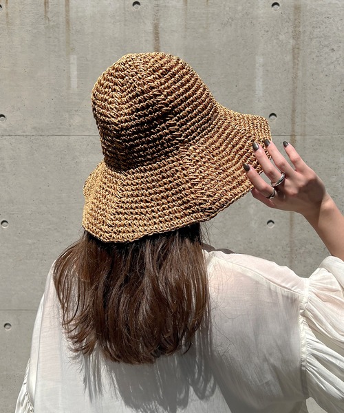 Riberry(リベリー)の「ペーパーつば広ハット(ハット・レディース・ブラウン/ベージュ・FREE)」の2枚目の写真