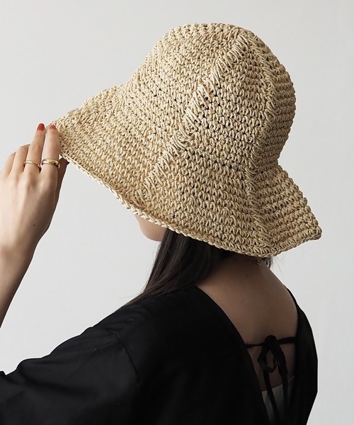 Riberry(リベリー)の「ペーパーつば広ハット(ハット・レディース・ブラウン/ベージュ・FREE)」の5枚目の写真