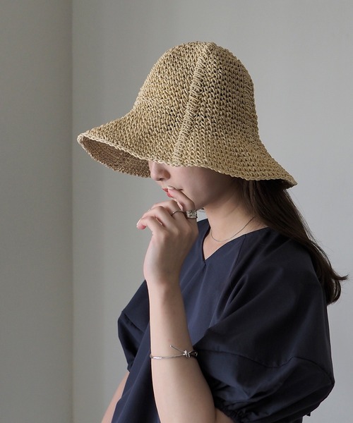 Riberry(リベリー)の「ペーパーつば広ハット(ハット・レディース・ブラウン/ベージュ・FREE)」の11枚目の写真