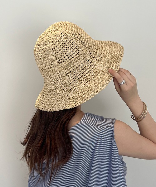 Riberry(リベリー)の「ペーパーつば広ハット(ハット・レディース・ブラウン/ベージュ・FREE)」の8枚目の写真