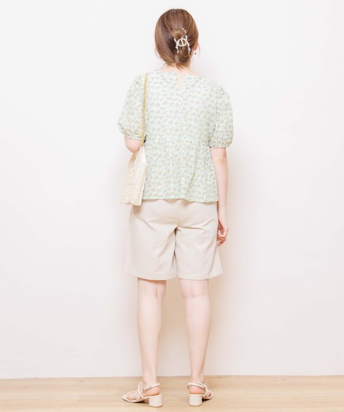 flower(フラワー)の「ビーブルームブラウス(シャツ/ブラウス・レディース・ホワイト/カーキ・FREE)」の14枚目の写真