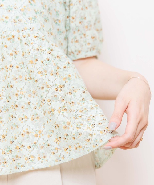 flower(フラワー)の「ビーブルームブラウス(シャツ/ブラウス・レディース・ホワイト/カーキ・FREE)」の18枚目の写真