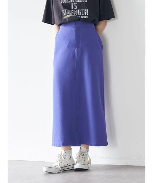 earth music&ecology（アースミュージックアンドエコロジー）の「カラーナロースカート（スカート・レディース・ブラック/パープル/ブルーグリーン/ロイヤルブルー・S/M）」の7枚目の写真
