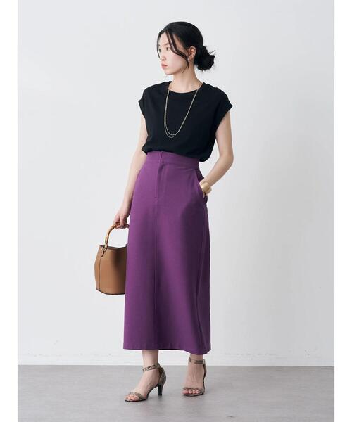 earth music&ecology（アースミュージックアンドエコロジー）の「カラーナロースカート（スカート・レディース・ブラック/パープル/ブルーグリーン/ロイヤルブルー・S/M）」の22枚目の写真