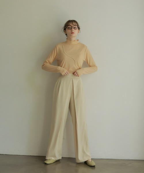 onetome（ワントゥーミー）の「センタープレスワイドパンツ（その他パンツ・レディース・ブラック/ブラウン/オフホワイト/ピンク・S/M/L）」の22枚目の写真